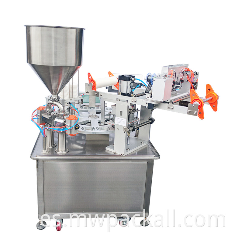 Máquina de llenado de crema automática completa, máquina de llenado de plástico y sellado, llenado de yogurt y máquina de sellado